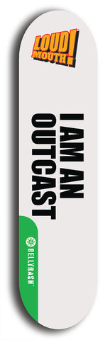 North American maple skateboard deck designed by underground artist BellyRash -- available in widths between 7.5 to 8.5 inches in both mellow concave and steep concave shapes from the BellyRash Limited Edition Blitz Deck series: Loudmouth