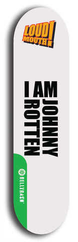 North American maple skateboard deck designed by underground artist BellyRash -- available in widths between 7.5 to 8.5 inches in both mellow concave and steep concave shapes. Artwork: street art and street artist and LOUDMOUTH LOGO