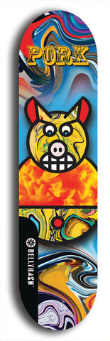 Pork Belly Bob #9: Black Logo Skateboard Deck