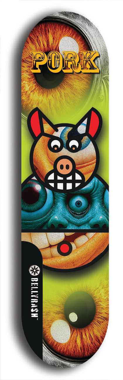 Pork Belly Bob #21: Black Logo Skateboard Deck