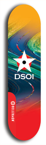 North American maple skateboard deck designed by underground artist BellyRash -- available in widths between 7.5 to 8.5 inches in both mellow concave and steep concave shapes from the BellyRash Limited Edition series: DSOI