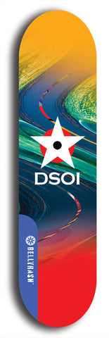 North American maple skateboard deck designed by underground artist BellyRash -- available in widths between 7.5 to 8.5 inches in both mellow concave and steep concave shapes from the BellyRash Limited Edition series: DSOI