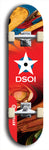 North American maple skateboard deck designed by underground artist BellyRash -- available in widths between 7.5 to 8.5 inches in both mellow concave and steep concave shapes from the BellyRash Limited Edition series: DSOI