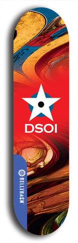 North American maple skateboard deck designed by underground artist BellyRash -- available in widths between 7.5 to 8.5 inches in both mellow concave and steep concave shapes from the BellyRash Limited Edition series: DSOI