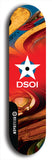 North American maple skateboard deck designed by underground artist BellyRash -- available in widths between 7.5 to 8.5 inches in both mellow concave and steep concave shapes from the BellyRash Limited Edition series: DSOI