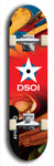 North American maple skateboard deck designed by underground artist BellyRash -- available in widths between 7.5 to 8.5 inches in both mellow concave and steep concave shapes from the BellyRash Limited Edition series: DSOI