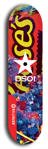 North American maple skateboard deck designed by underground artist BellyRash -- available in widths between 7.5 to 8.5 inches in both mellow concave and steep concave shapes from the BellyRash Limited Edition series: DSOI