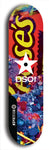 North American maple skateboard deck designed by underground artist BellyRash -- available in widths between 7.5 to 8.5 inches in both mellow concave and steep concave shapes from the BellyRash Limited Edition series: DSOI