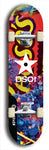 North American maple skateboard deck designed by underground artist BellyRash -- available in widths between 7.5 to 8.5 inches in both mellow concave and steep concave shapes from the BellyRash Limited Edition series: DSOI