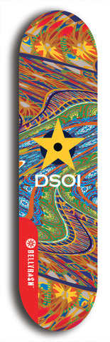 North American maple skateboard deck designed by underground artist BellyRash -- available in widths between 7.5 to 8.5 inches in both mellow concave and steep concave shapes from the BellyRash Limited Edition series: DSOI