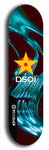 North American maple skateboard deck designed by underground artist BellyRash -- available in widths between 7.5 to 8.5 inches in both mellow concave and steep concave shapes from the BellyRash Limited Edition series: DSOI