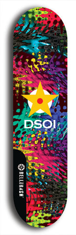 North American maple skateboard deck designed by underground artist BellyRash -- available in widths between 7.5 to 8.5 inches in both mellow concave and steep concave shapes from the BellyRash Limited Edition series: DSOI