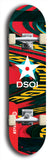 North American maple skateboard deck designed by underground artist BellyRash -- available in widths between 7.5 to 8.5 inches in both mellow concave and steep concave shapes from the BellyRash Limited Edition series: DSOI