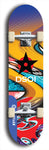 North American maple skateboard deck designed by underground artist BellyRash -- available in widths between 7.5 to 8.5 inches in both mellow concave and steep concave shapes from the BellyRash Limited Edition series: DSOI