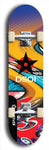 North American maple skateboard deck designed by underground artist BellyRash -- available in widths between 7.5 to 8.5 inches in both mellow concave and steep concave shapes from the BellyRash Limited Edition series: DSOI