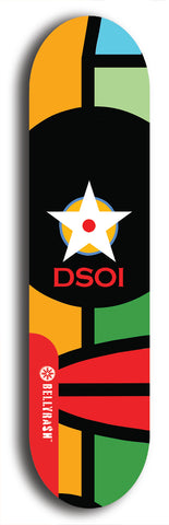 North American maple skateboard deck designed by underground artist BellyRash -- available in widths between 7.5 to 8.5 inches in both mellow concave and steep concave shapes from the BellyRash Limited Edition series: DSOI