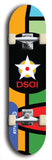 North American maple skateboard deck designed by underground artist BellyRash -- available in widths between 7.5 to 8.5 inches in both mellow concave and steep concave shapes from the BellyRash Limited Edition series: DSOI