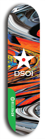North American maple skateboard deck designed by underground artist BellyRash -- available in widths between 7.5 to 8.5 inches in both mellow concave and steep concave shapes from the BellyRash Limited Edition Blitz Deck series: DSOI