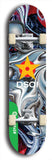 North American maple skateboard deck designed by underground artist BellyRash -- available in widths between 7.5 to 8.5 inches in both mellow concave and steep concave shapes from the BellyRash Limited Edition Blitz Deck series: DSOI