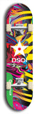 North American maple skateboard deck designed by underground artist BellyRash -- available in widths between 7.5 to 8.5 inches in both mellow concave and steep concave shapes from the BellyRash Limited Edition Blitz Deck series: DSOI