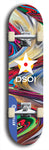 North American maple skateboard deck designed by underground artist BellyRash -- available in widths between 7.5 to 8.5 inches in both mellow concave and steep concave shapes from the BellyRash Limited Edition series: DSOI