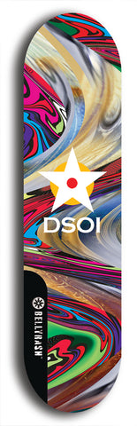 North American maple skateboard deck designed by underground artist BellyRash -- available in widths between 7.5 to 8.5 inches in both mellow concave and steep concave shapes from the BellyRash Limited Edition series: DSOI