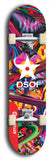 North American maple skateboard deck designed by underground artist BellyRash -- available in widths between 7.5 to 8.5 inches in both mellow concave and steep concave shapes from the BellyRash Limited Edition series: DSOI