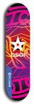 North American maple skateboard deck designed by underground artist BellyRash -- available in widths between 7.5 to 8.5 inches in both mellow concave and steep concave shapes from the BellyRash Limited Edition series: DSOI