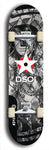 North American maple skateboard deck designed by underground artist BellyRash -- available in widths between 7.5 to 8.5 inches in both mellow concave and steep concave shapes from the BellyRash Limited Edition series: DSOI