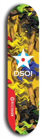 North American maple skateboard deck designed by underground artist BellyRash -- available in widths between 7.5 to 8.5 inches in both mellow concave and steep concave shapes from the BellyRash Limited Edition series: DSOI