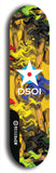 North American maple skateboard deck designed by underground artist BellyRash -- available in widths between 7.5 to 8.5 inches in both mellow concave and steep concave shapes from the BellyRash Limited Edition series: DSOI