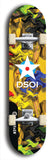 North American maple skateboard deck designed by underground artist BellyRash -- available in widths between 7.5 to 8.5 inches in both mellow concave and steep concave shapes from the BellyRash Limited Edition series: DSOI