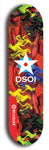 North American maple skateboard deck designed by underground artist BellyRash -- available in widths between 7.5 to 8.5 inches in both mellow concave and steep concave shapes from the BellyRash Limited Edition series: DSOI