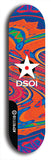 North American maple skateboard deck designed by underground artist BellyRash -- available in widths between 7.5 to 8.5 inches in both mellow concave and steep concave shapes from the BellyRash Limited Edition series: DSOI