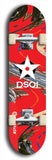 North American maple skateboard deck designed by underground artist BellyRash -- available in widths between 7.5 to 8.5 inches in both mellow concave and steep concave shapes from the BellyRash Limited Edition series: DSOI