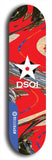 North American maple skateboard deck designed by underground artist BellyRash -- available in widths between 7.5 to 8.5 inches in both mellow concave and steep concave shapes from the BellyRash Limited Edition series: DSOI