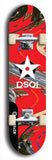 North American maple skateboard deck designed by underground artist BellyRash -- available in widths between 7.5 to 8.5 inches in both mellow concave and steep concave shapes from the BellyRash Limited Edition series: DSOI