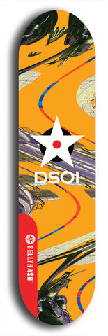 North American maple skateboard deck designed by underground artist BellyRash -- available in widths between 7.5 to 8.5 inches in both mellow concave and steep concave shapes from the BellyRash Limited Edition series: DSOI