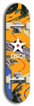 North American maple skateboard deck designed by underground artist BellyRash -- available in widths between 7.5 to 8.5 inches in both mellow concave and steep concave shapes from the BellyRash Limited Edition series: DSOI