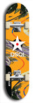 North American maple skateboard deck designed by underground artist BellyRash -- available in widths between 7.5 to 8.5 inches in both mellow concave and steep concave shapes from the BellyRash Limited Edition series: DSOI