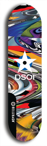 North American maple skateboard deck designed by underground artist BellyRash -- available in widths between 7.5 to 8.5 inches in both mellow concave and steep concave shapes from the BellyRash Limited Edition series: DSOI