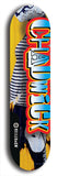 Limited edition, North American maple skateboard deck designed by underground artist BellyRash - available widths 7.5 to 8.5 inches in both mellow concave and steep concave shapes. Artwork: CHADWICK brand popsicle-shaped with large CHADWICK logo multi-colored patterned background