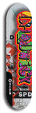 Limited edition, North American maple skateboard deck designed by underground artist BellyRash - available widths 7.5 to 8.5 inches in both mellow concave and steep concave shapes. Artwork: CHADWICK brand popsicle-shaped with large CHADWICK logo multi-colored patterned background