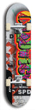 Limited edition, North American maple skateboard deck designed by underground artist BellyRash - available widths 7.5 to 8.5 inches in both mellow concave and steep concave shapes. Artwork: CHADWICK brand popsicle-shaped with large CHADWICK logo multi-colored patterned background