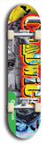 North American maple skateboard deck designed by underground artist BellyRash -- available in widths between 7.5 to 8.5 inches in both mellow concave and steep concave shapes from the BellyRash Limited Edition Blitz Deck series: Chadwick