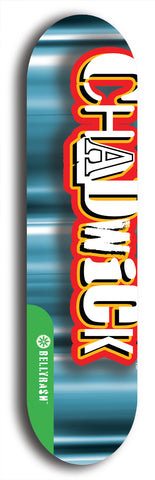 North American maple skateboard deck designed by underground artist BellyRash -- available in widths between 7.5 to 8.5 inches in both mellow concave and steep concave shapes from the BellyRash Limited Edition Blitz Deck series: Chadwick