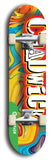 North American maple skateboard deck designed by underground artist BellyRash -- available in widths between 7.5 to 8.5 inches in both mellow concave and steep concave shapes from the BellyRash Limited Edition Blitz Deck series: Chadwick