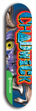 North American maple skateboard deck designed by underground artist BellyRash -- available in widths between 7.5 to 8.5 inches in both mellow concave and steep concave shapes from the BellyRash Limited Edition Blitz Deck series: Chadwick