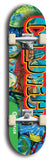 North American maple skateboard deck designed by underground artist BellyRash -- available in widths between 7.5 to 8.5 inches in both mellow concave and steep concave shapes from the BellyRash Limited Edition Blitz Deck series: Chadwick