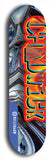 Limited edition, North American maple skateboard deck designed by underground artist BellyRash - available widths 7.5 to 8.5 inches in both mellow concave and steep concave shapes. Artwork: CHADWICK brand popsicle-shaped with large CHADWICK logo multi-colored patterned background